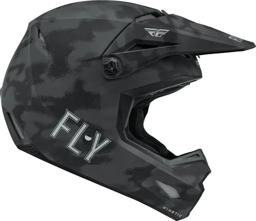 Fly Racing Kinetic Special Edition Matte Grey Camo Motocross Helmet Youth Small