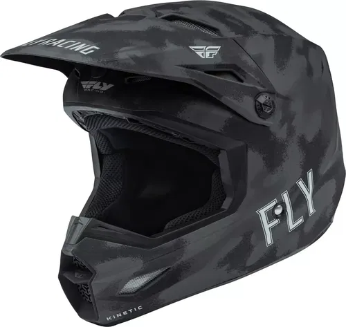 Fly Racing Kinetic Special Edition Matte Grey Camo Motocross Helmet Youth Small