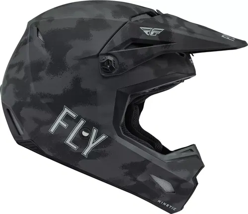 Fly Racing Kinetic Special Edition Matte Grey Camo Motocross Helmet Youth Small