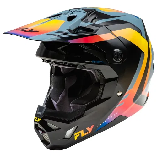 Fly Racing Formula CP Krypton Grey Black Electric Fade Motocross BMX Helmet  XL