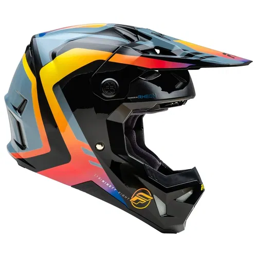 Fly Racing Formula CP Krypton Grey Black Electric Fade Motocross BMX Helmet  XL