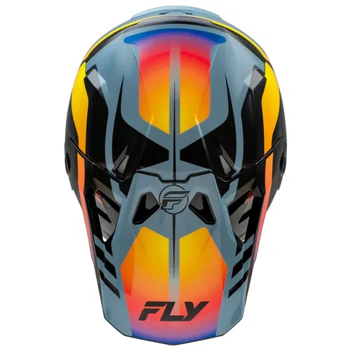 Fly Racing Formula CP Krypton Grey Black Electric Fade Motocross BMX Helmet  XL