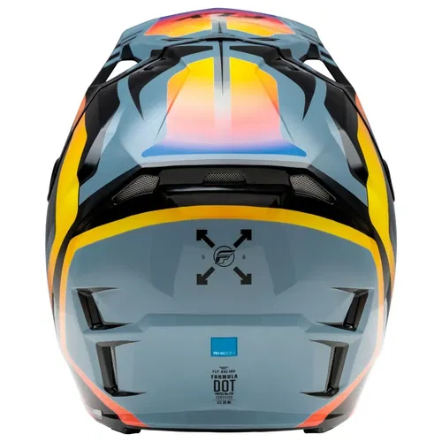 Fly Racing Formula CP Krypton Grey Black Electric Fade Motocross BMX Helmet  XL