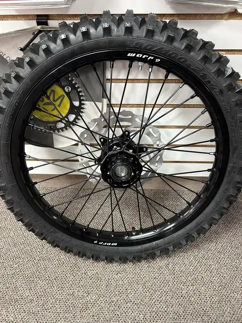 Warp 9 Wheel Set KTM Front 1.6x21 Rear 2.15x19 Black MX 32 Tires 50T Sprocket