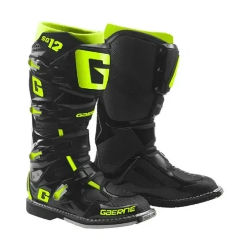 Gaerne SG12 Men MX Motocross ATV Offroad Boots 12 Black Yellow