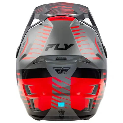 Fly Racing Formula CP Slice Grey Red Black Motocross ATV Helmet Adult Medium