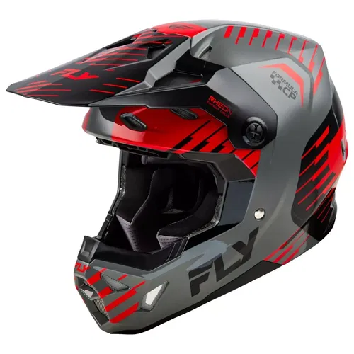 Fly Racing Formula CP Slice Grey Red Black Motocross ATV Helmet Adult Medium