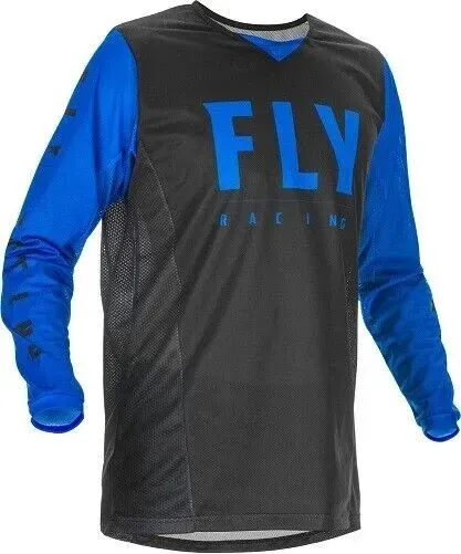 Fly Racing Kinetic Mesh Black Blue Motocross ATV BMX Jersey Youth Large