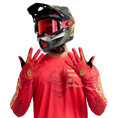 Troy Lee Designs Air Ghostwing Infra Red Motocross ATV BMX Gloves Adult Medium
