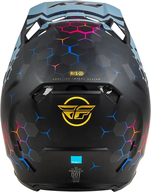 Fly Racing Formula CC Tektonic Matte Black/Slate/Blue MX ATV Helmet Adult Large