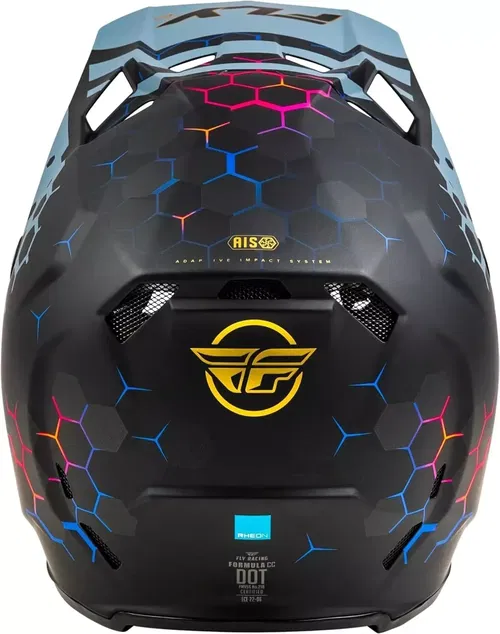 Fly Racing Formula CC Tektonic Matte Black/Slate/Blue MX ATV Helmet Adult Large