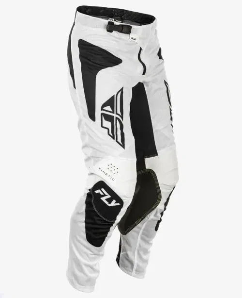 Fly Racing Kinetic Mesh Sym White Black Motocross BMX ATV Pants Size 28
