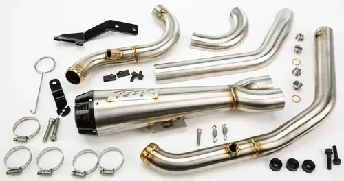TBR   COMP S 2IN1 EXHAUST FLSB/FLHC BRUSHED W/CF END CAP