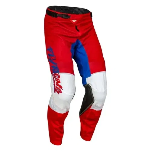 Fly Racing Kinetic Mesh Khaos Red White Blue Youth MX BMX ATV Pants Size 24