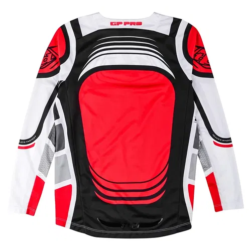 Troy Lee Designs GP Pro Wavez Off-White Red Motocross BMX Jersey Youth XL