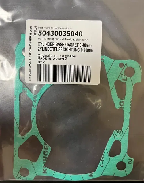 KTM GasGas Husqvarna Cylinder Base Gasket 0.40MM 125SX 150SX 125TC 125MC