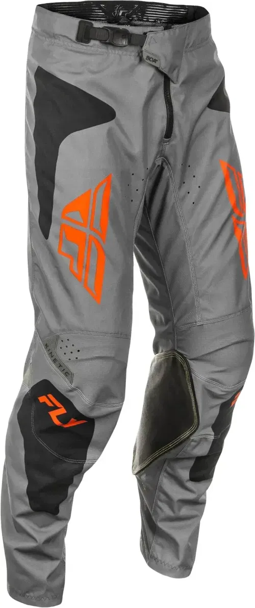 Fly Racing Kinetic SYM Grey Orange Black Motocross BMX ATV Pants Size 38
