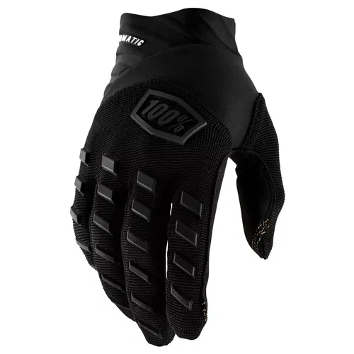 100% Airmatic Black Charcoal Motocross MX ATV BMX Gloves Adult Small