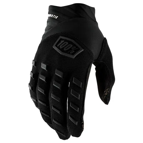 100% Airmatic Black Charcoal Motocross MX ATV BMX Gloves Adult Small