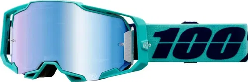 100% Armega Esterel Blue Mirror Lens Motocross ATV BMX Offroad Goggles Adult