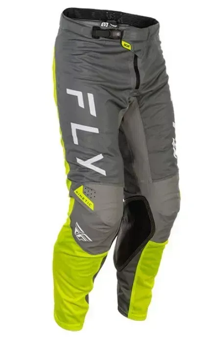 Fly Racing Kinetic Mesh Center Grey High Vis Motocross BMX ATV Pants Size 38