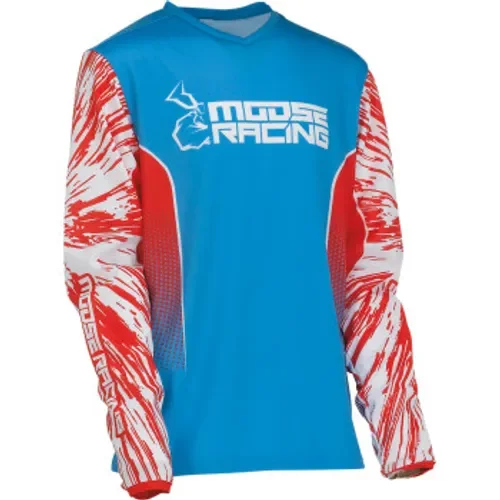 Moose Racing Youth Agroid Jersey Red/White/Blue Medium