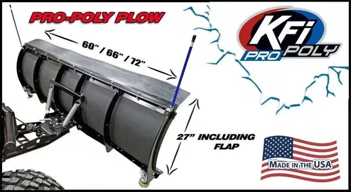 KFI 66" Poly Blade & push tube & 105555 plow mount snowplow kit