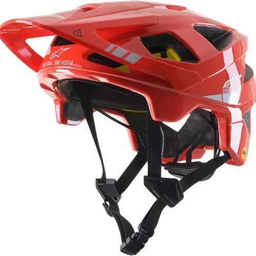 Alpinestars Vector Tech MIPS®  Bright Red/Light Gray Glossy Bicycle Helmet