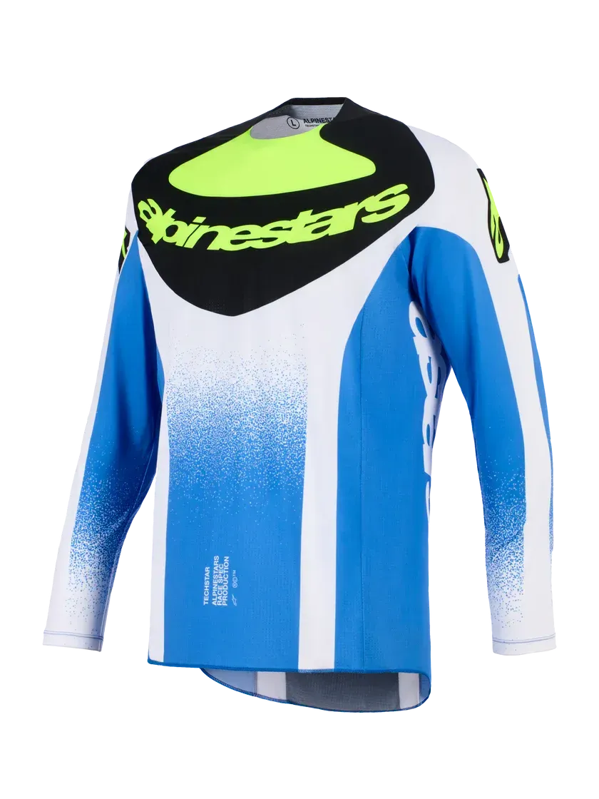 2026 Alpinestars Techstar Knif Jersey + Pant Set UCLA Blue/Flo Yellow Black