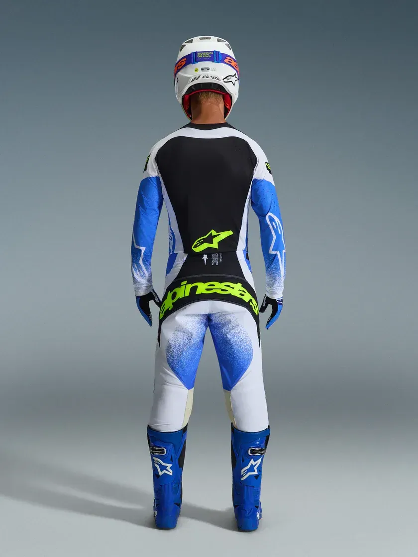 2026 Alpinestars Techstar Knif Jersey + Pant Set UCLA Blue/Flo Yellow Black