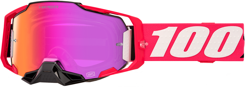 100% Armega Hiper Goggle Kloug Mirror Dark Red Lens