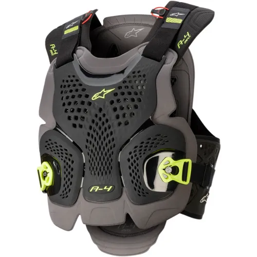 ALPINESTARS A-4 MAX CHEST PROTECTOR BLK/ANTH/FLUO YLW M/L
