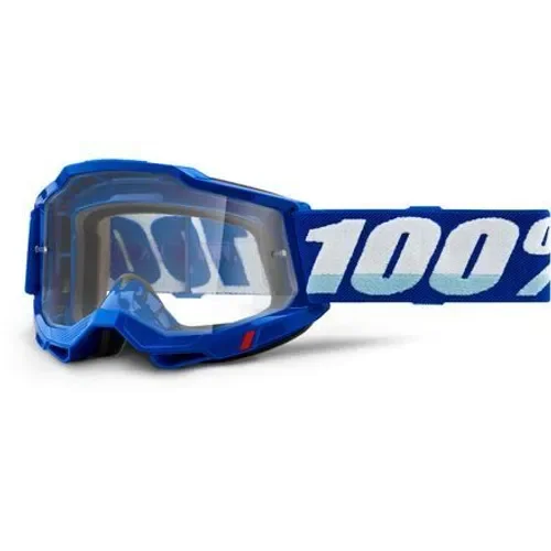 100% Accuri 2 Off Road MX ATV Goggle Clear Lense Blue