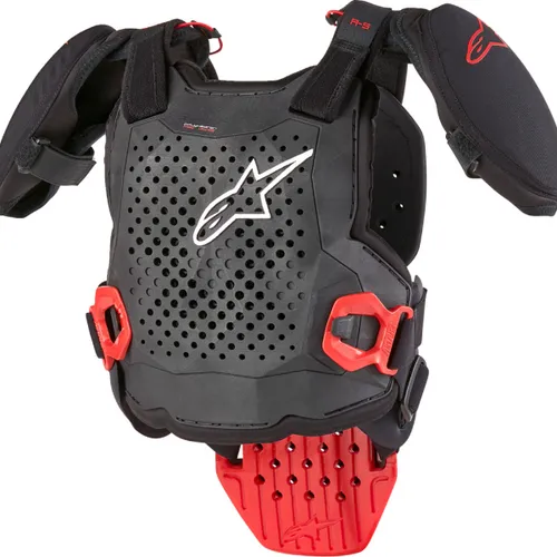 ALPINESTARS A-5 S YOUTH CHEST PROTECTOR BLACK/WHITE/RED SM/MD
