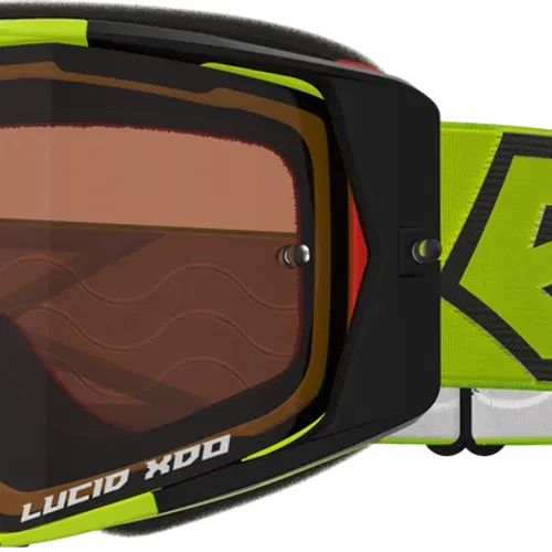 EKS BRAND LUCID GOGGLE FLO YELLOW AUBURN LENS