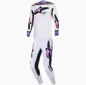 2026 Alpinestars Supertech AFD Visa White/Purple/Black Jersey + Pant Set