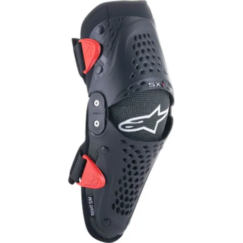 ALPINESTARS SX-1 YOUTH KNEE PROTECTOR BLACK/RED SM/MD