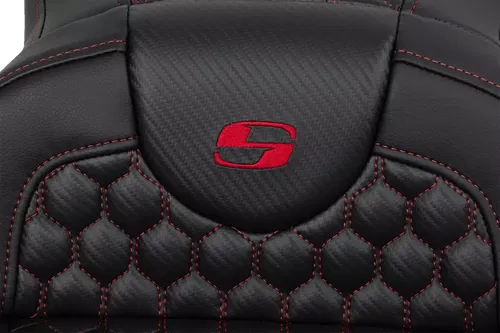 SADDLEMEN RoadSofa* Seat - Honeycomb - Red Stitch - Extended Reach - without