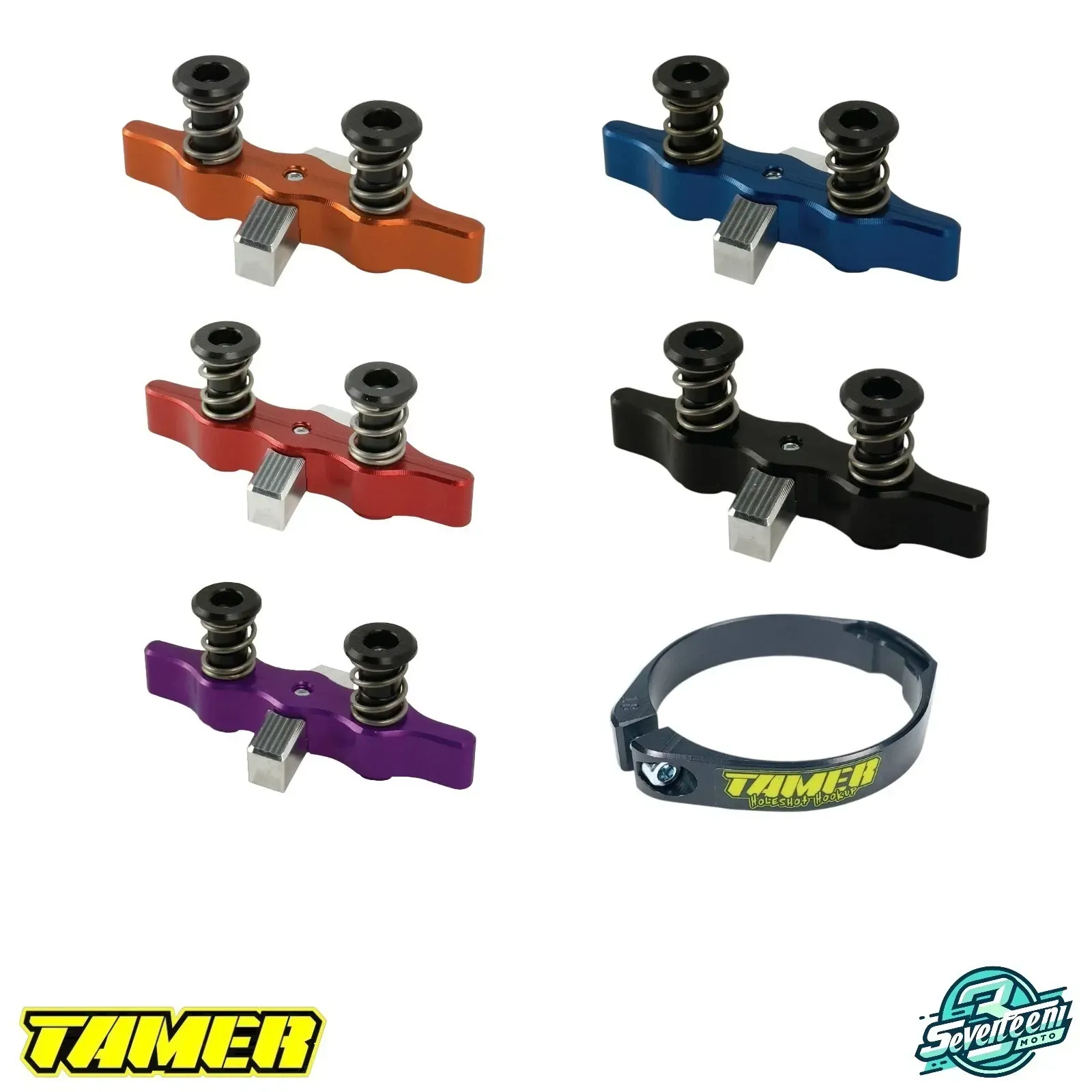 Tamer MX Holeshot Device Double Button Blue TM MX125 250 300 450 2017-2026