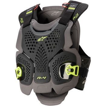 Alpinestars A-4 Max Chest Guard - Black/Anthracite/Yellow Fluo M/L