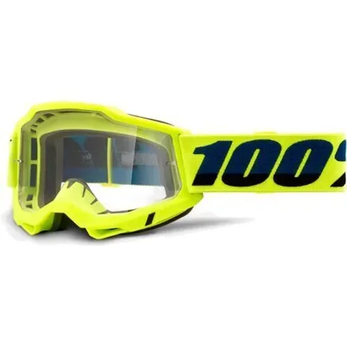 100% Accuri 2 Off Road MX ATV Goggle Clear Lense Yellow