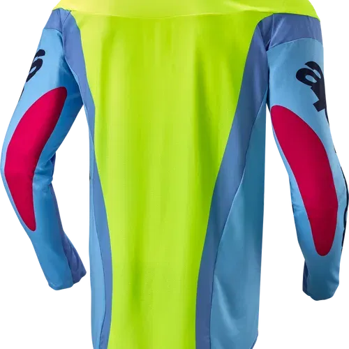 24 ALPINESTARS TECHSTAR OCURI JERSEY LT BLUE/YLW FLUO/RED BERRY