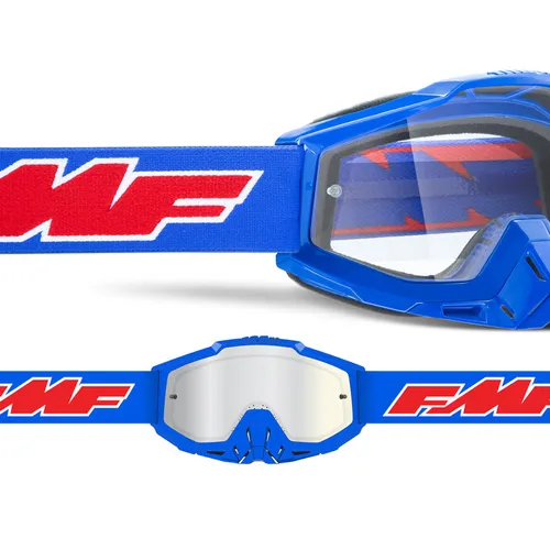 FMF VISION POWERBOMB GOGGLE ROCKET BLUE CLEAR LENS