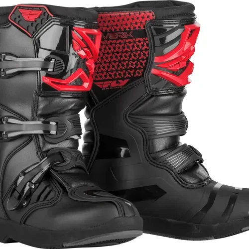 FLY RACING YOUTH MAVERIK BOOTS RED/BLACK