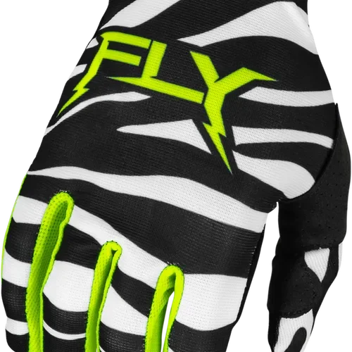 Fly Racing Lite Gloves Large White Black Neon