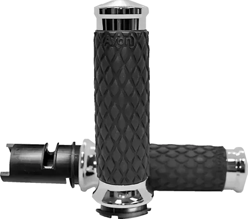 AVON GRIPS Diamond Contour Grips - Chrome - TBW DIA-60-CH-F24