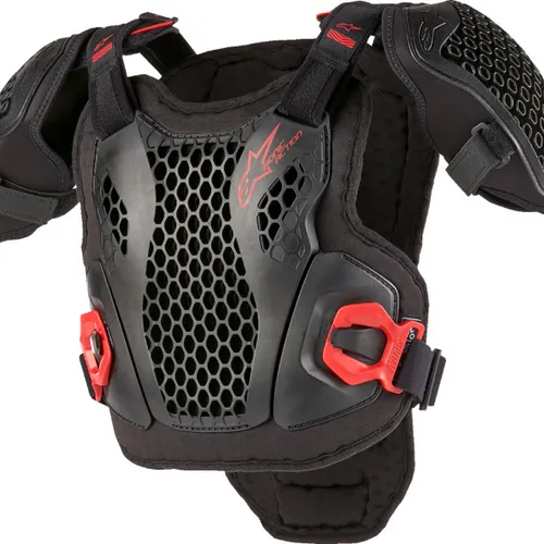 ALPINESTARS BIONIC ACTION YOUTH CHEST PROTECTOR BLK/RED LG/XL