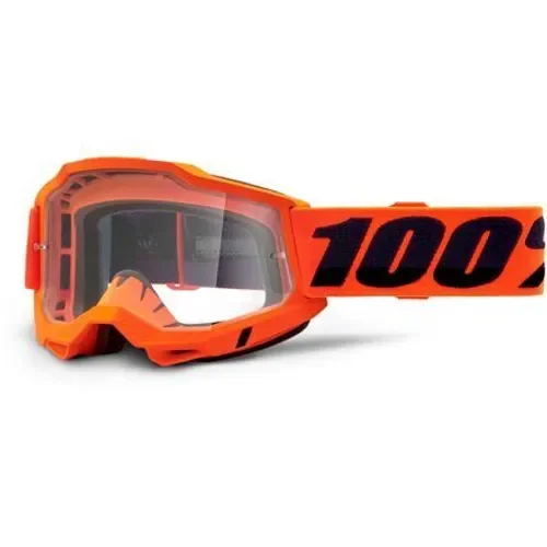 100% Accuri 2 Off Road MX ATV Goggle Clear Lense Orange