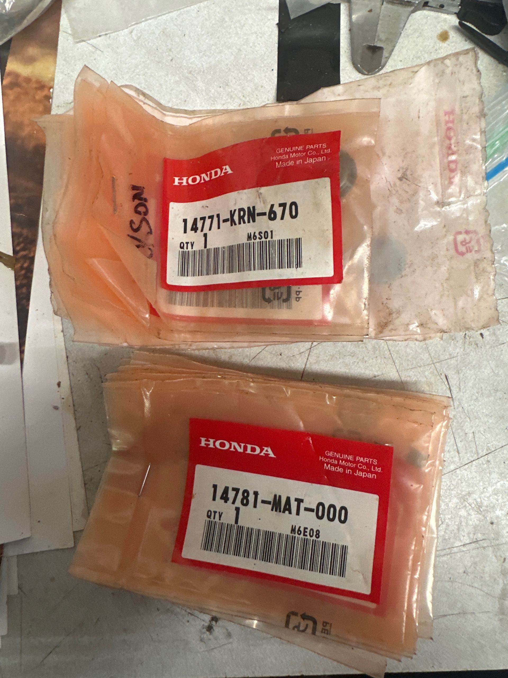 NOS Valve Parts 2004-2025 Honda CRF250 CRF450 250F 250X CBR