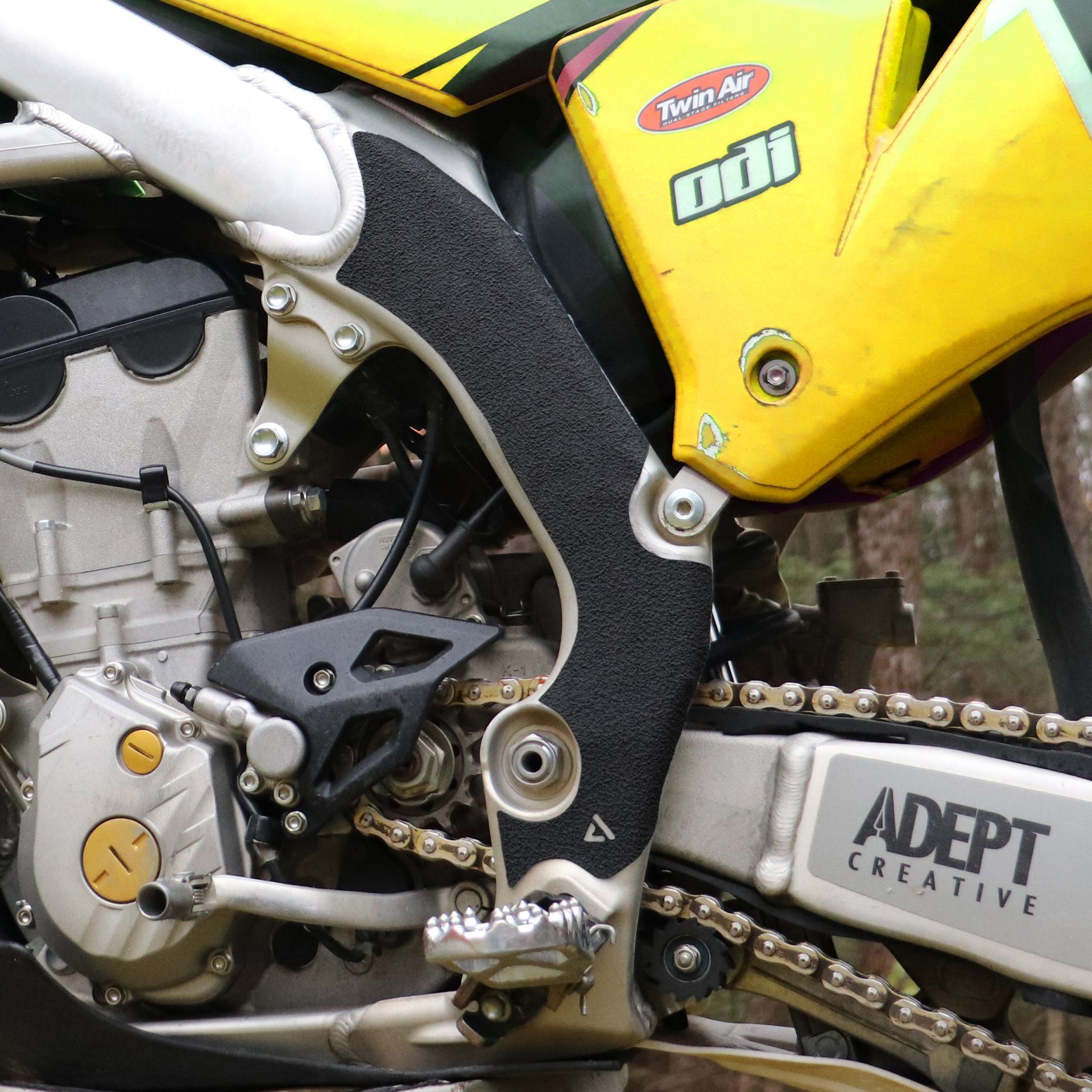 Black Rubberized Dirt Bike Grip Tape/Frame Guard Material│ 14" x 11" Uncut Sheet